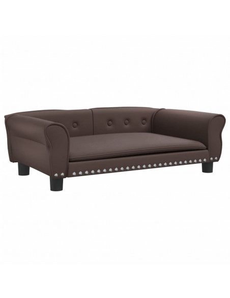 Lettino per Cani Marrone 95x55x30 cm in Similpelle