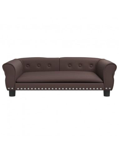 Lettino per Cani Marrone 95x55x30 cm in Similpelle