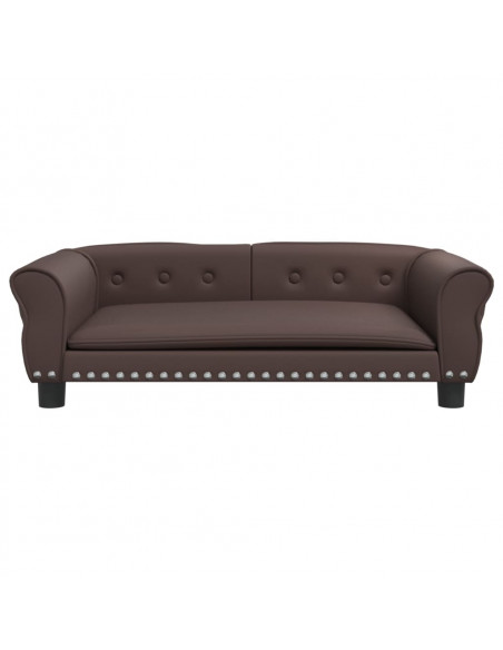 Lettino per Cani Marrone 95x55x30 cm in Similpelle