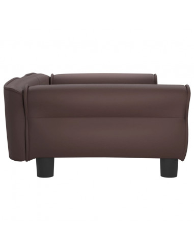 Lettino per Cani Marrone 95x55x30 cm in Similpelle