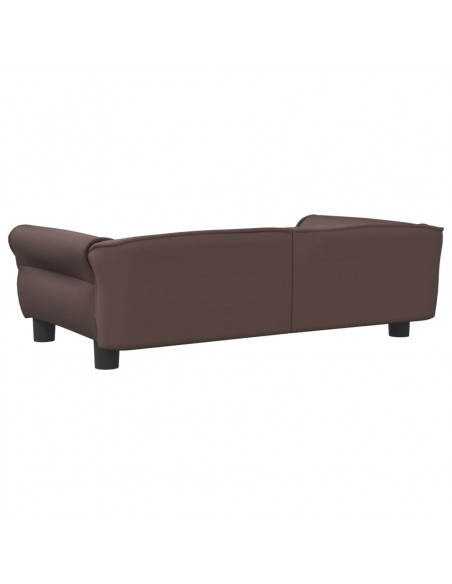 Lettino per Cani Marrone 95x55x30 cm in Similpelle