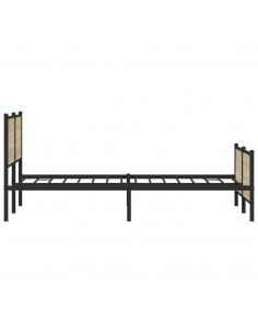 Giroletto senza Materaso in Metallo Rovere Sonoma 180x200 cm