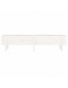 Fioriera Rialzata da Giardino Bianca 160x30x38 cm Massello Pino