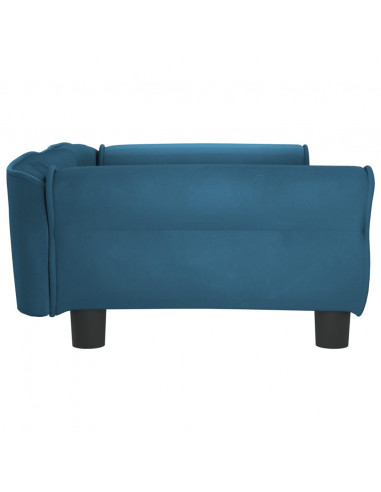 Lettino per Cani Blu 95x55x30 cm in Velluto