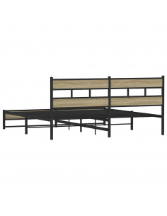 Giroletto senza Materaso in Metallo Rovere Sonoma 180x200 cm