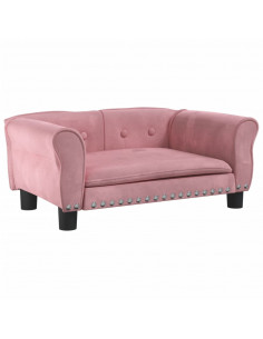 Lettino per Cani Rosa 70x45x30 cm in Velluto