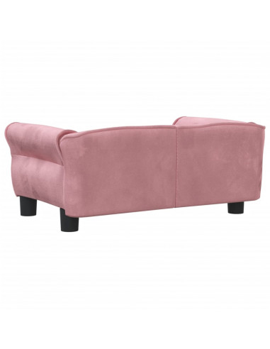 Lettino per Cani Rosa 70x45x30 cm in Velluto