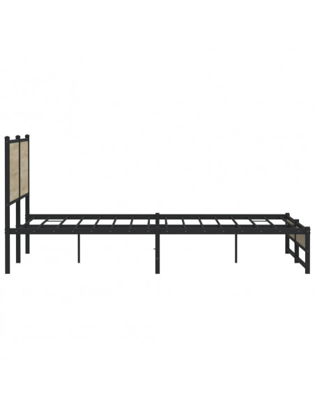 Giroletto senza Materaso in Metallo Rovere Sonoma 183x213 cm