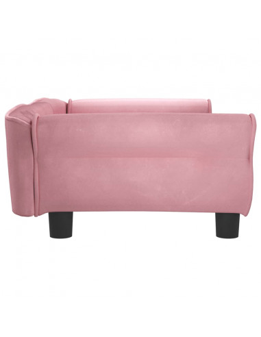 Lettino per Cani Rosa 95x55x30 cm in Velluto