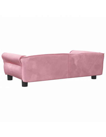 Lettino per Cani Rosa 95x55x30 cm in Velluto
