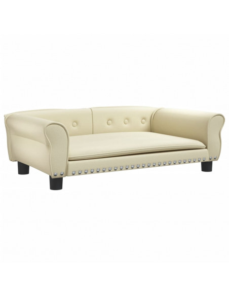 Lettino per Cani Crema 95x55x30 cm in Similpelle