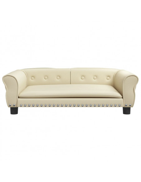 Lettino per Cani Crema 95x55x30 cm in Similpelle