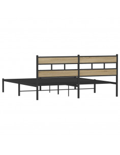 Giroletto senza Materaso in Metallo Rovere Sonoma 183x213 cm