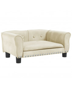 Lettino per Cani Crema 70x45x30 cm in Velluto