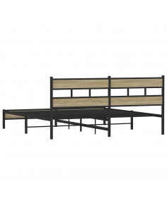 Giroletto senza Materaso in Metallo Rovere Sonoma 193x203 cm