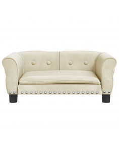 Lettino per Cani Crema 70x45x30 cm in Velluto 2