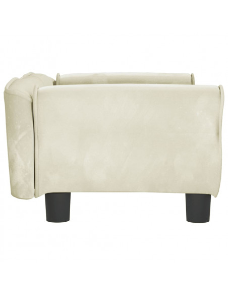 Lettino per Cani Crema 70x45x30 cm in Velluto