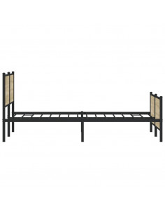 Giroletto senza Materaso in Metallo Rovere Sonoma 193x203 cm