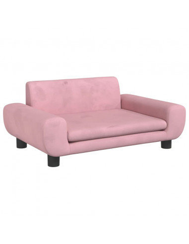 Lettino per Cani Rosa 70x45x33 cm in Velluto