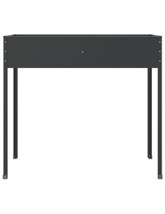 Fioriere da Giardino 2 pz Antracite Acciaio Zincato