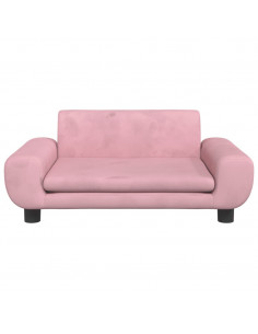 Lettino per Cani Rosa 70x45x33 cm in Velluto 2