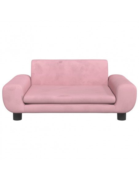Lettino per Cani Rosa 70x45x33 cm in Velluto