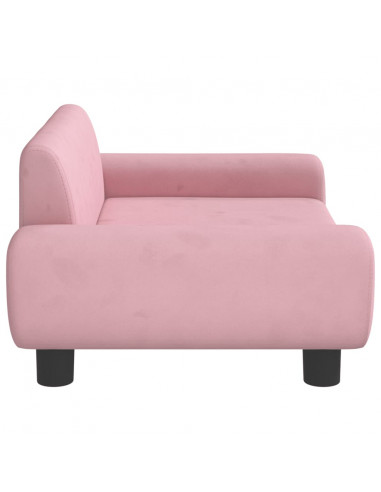 Lettino per Cani Rosa 70x45x33 cm in Velluto