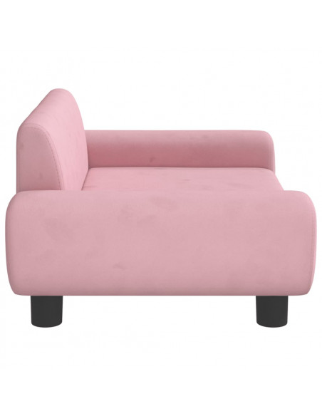 Lettino per Cani Rosa 70x45x33 cm in Velluto