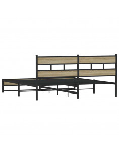 Giroletto senza Materaso in Metallo Rovere Sonoma 193x203 cm