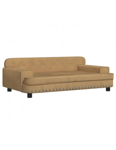 Lettino per Cani Marrone 90x53x30 cm in Velluto