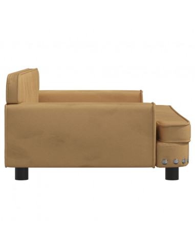 Lettino per Cani Marrone 90x53x30 cm in Velluto