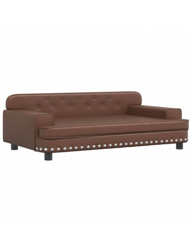 Lettino per Cani Marrone 90x53x30 cm in Similpelle