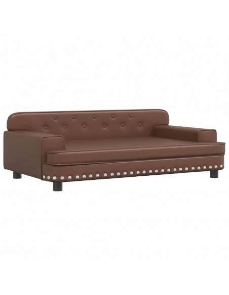 Lettino per Cani Marrone 90x53x30 cm in Similpelle