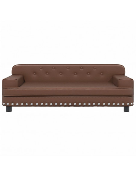 Lettino per Cani Marrone 90x53x30 cm in Similpelle