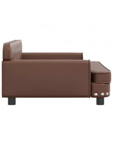 Lettino per Cani Marrone 90x53x30 cm in Similpelle