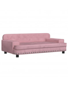 Lettino per Cani Rosa 90x53x30 cm in Velluto