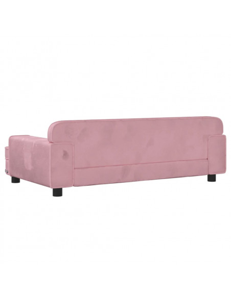 Lettino per Cani Rosa 90x53x30 cm in Velluto