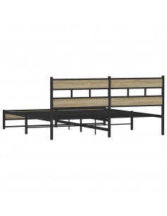 Giroletto senza Materaso in Metallo Rovere Sonoma 200x200 cm