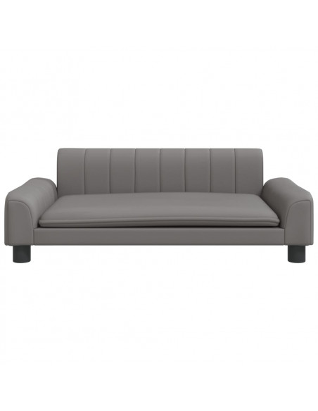Lettino per Cani Grigio 90x53x30 cm in Similpelle