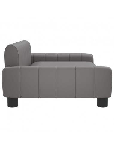 Lettino per Cani Grigio 90x53x30 cm in Similpelle