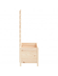 Fioriera Giardino con Rastrelliera 79x39,5x114cm Massello Pino