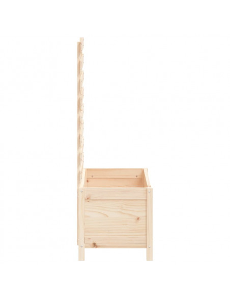 Fioriera Giardino con Rastrelliera 79x39,5x114cm Massello Pino