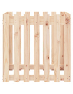 Fioriera Giardino Design a Recinzione 70x70x70 cm Massello Pino