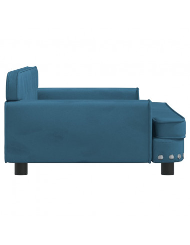 Lettino per Cani Blu 90x53x30 cm in Velluto