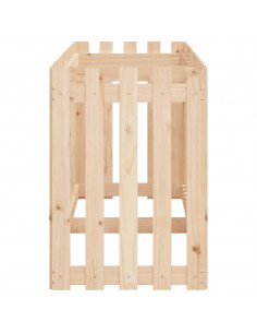 Fioriera da Giardino a Recinzione 200x50x70cm in Massello Pino