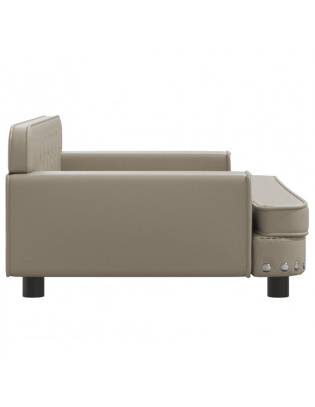 Lettino per Cani Cappuccino 90x53x30 cm in Similpelle