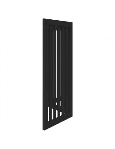 Cancello per Cani Pieghevole 3 Pannelli Nero 150cm Legno Pioppo