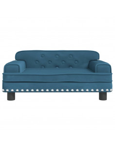 Lettino per Cani Blu 70x45x30 cm in Velluto 2