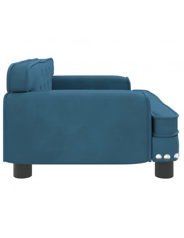 Lettino per Cani Blu 70x45x30 cm in Velluto