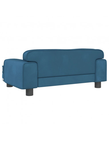 Lettino per Cani Blu 70x45x30 cm in Velluto